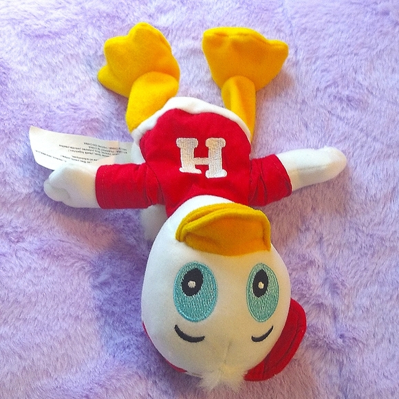 Rare Disney Huey Stuffed Animal Beanie Plush Duck Walt Disney Co Red  H 8 " EUC - Picture 7 of 7